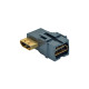  Розєм HDMI загорнутий, чорний