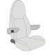 Захисний чохол Aguti seat Milan і Milan Basic Velours, 2 шт
