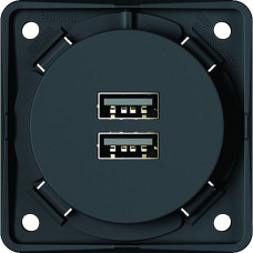 USB-розєм для зарядки двосторонній антрацитовий матовий