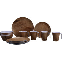 Набір посуду меламін Nature Line Teak 16 шт.