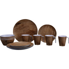 Набір посуду меламін Nature Line Teak 16 шт.