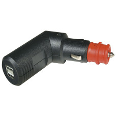 Зарядний штекер подвійний USB кутовий 12 - 24 В постійного струму / 5 В постійного струму