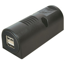 Розетка для поверхневого монтажу з подвійною розеткою Power USB 12 - 24 В