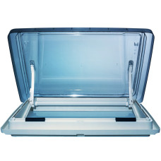 Dachhaube VisionStar L pro m. LED, 700x500 мм, weiß, Rauchglas, Doppelplissee