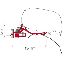  Fiamma Kit Adapter F65/F85 Ducato 2006 LHD+RHD Low Profile Deep Black