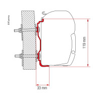 Markisen-Adapter Hymer ab 2016 F45 300cm - F.Adap.F45/F70 Hymer