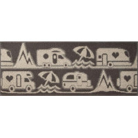  Wohnraumteppich 50x150 см темно-коричневий, Muster, поліестер/TPR