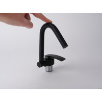 Wasserhahn - abklappbare Armatur in schwarz