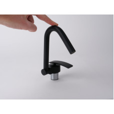  Wasserhahn - abklappbare Armatur in schwarz
