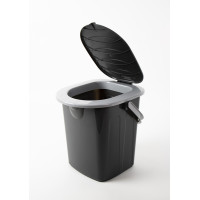  Туалет для кемпінгу, 31x31x37cm, belastbar bis 120 kg, Plastik grau+weiß