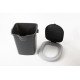  Туалет для кемпінгу, 31x31x37cm, belastbar bis 120 kg, Plastik grau+weiß