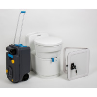  Набір Cassettentoilette (17,2l Volumen) + Servicetür, weiß, elektr.