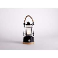 Campingleuchte LIGHTHOUSE, dimmbar, Bambus+Edelstahl, Lithium-Akku