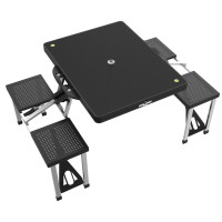  Picknicktisch grau, 65x85x67cm, 4 fixierte Sitze