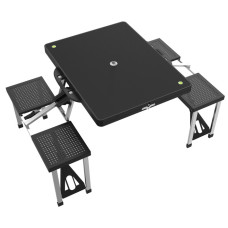  Picknicktisch grau, 65x85x67cm, 4 fixierte Sitze