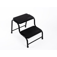 Doppeltrittstufe Stahl, Schwarz pulverbesch. Höhe 38 см, 150 кг belastbar
