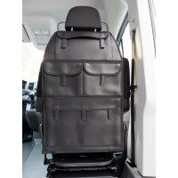  Органайзер für Fahrersitz mit 4 Taschen, Kunstleder, komplett Schwarz