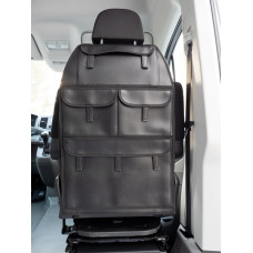  Органайзер für Fahrersitz mit 4 Taschen, Kunstleder, komplett Schwarz