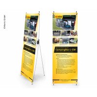 X-Banner - Мотив: Reimo Campingbox L-CM, англійська мова, Розмір: 60x180 см