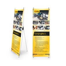 X-Banner - Мотив: Reimo Campingbox L, французький, Розмір: 60x180 см