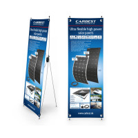 Carbest X-Banner - мотив: сонячна панель, англійська мова, розмір: 60x180 см