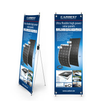 Carbest X-Banner - мотив: сонячна панель, англійська мова, розмір: 60x180 см