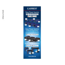 Мотив Carbest X-Banner: інвертор, літієва батарея, німецька, Розмір: 60x180 см
