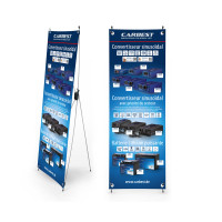 Мотив Carbest X-Banner: інвертор, літієва батарея, французький, Розмір: 60x180 см