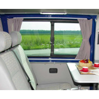 VW T6/5 LR Комплект штор сірий, напівпрозорий
