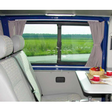 VW T6/5 LR Комплект штор сірий, напівпрозорий