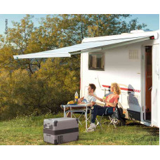 Тент Perfect Wall 3800 450 см, 12 В, Корпус білий, Тканина Horizon синя, Настінне кріплення