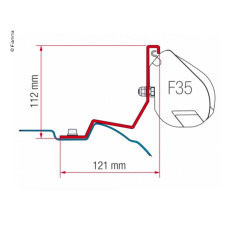 Монтажний адаптер F35 Pro 270 см з PrivacyRoom CS Light 280