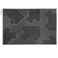 Килимок для ніг CAMPER MAT 40x60см, чорний, з мотивом: Автодом+Караван