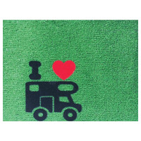 Килимок на колесах GREEN FLOCK 40х60см, зелений, ПП/гума