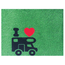 Килимок на колесах GREEN FLOCK 40х60см, зелений, ПП/гума