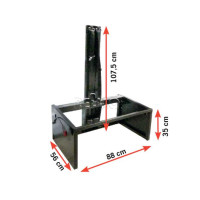 3-точкова естакада W88 x D56 x H107,5 см