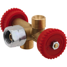 Подвійний клапан 2 виходи 1/4"