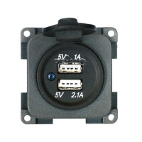 USB-розєм для подвійної зарядки 5V / 1A + 2,1A