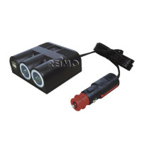 Кабель прикурювача на 12 В з розємом 2xPower-/Double-USB