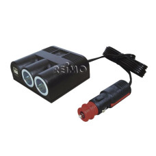 Кабель прикурювача на 12 В з розємом 2xPower-/Double-USB