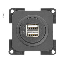  USB-розєм для подвійного заряджання, сіро-серого кольору, не закріплений