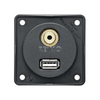  USB/аудіо вбудований розєм, антрацит