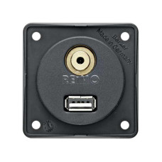  USB/аудіо вбудований розєм, антрацит