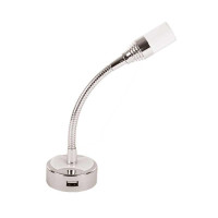 Світлодіодна лампа для читання 12V/1W Flexarm з USB + кулісним перемикачем