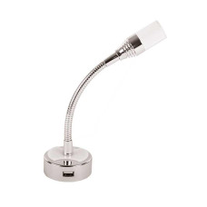 Світлодіодна лампа для читання 12V/1W Flexarm з USB + кулісним перемикачем