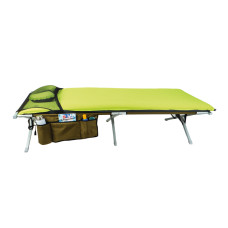 Кемпінгове ліжко, Euphrat Luxus, Olive, 200x81x41, зі спальним килимком і посудом