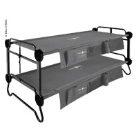  Двохярусне ліжко Disc-O-Bed XL антрацит з бічними кишенями