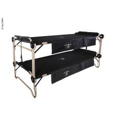 Двохярусне ліжко Disc-O-Bed XL Black з бічними кишенями