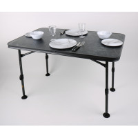 Camp4 Кемпінговий стіл CALAIS STONE 115x70x55-74 см, чорний