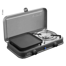 2-Cook 2 Pro Deluxe 2-конфорочна варильна поверхня/гриль 30 мбар, пєзо, 2 плити для гриля